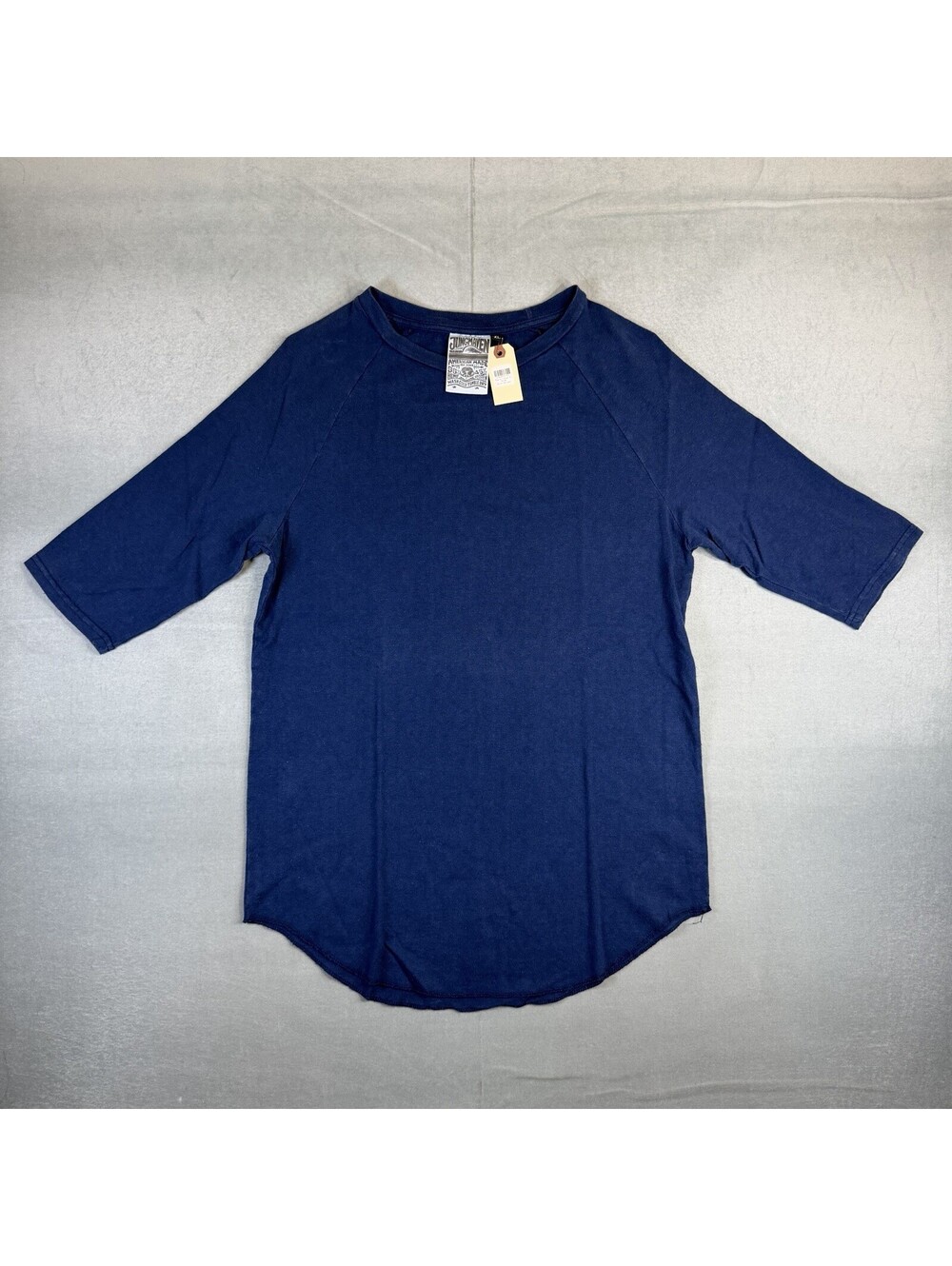 Jungmaven Raglan 3/4 Shirt Mens XL Blue Indigo Hemp Organic Cotton USA Made NWT